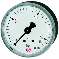 Riegler Standardmanometer, Stahlblechgeh., G 1/8 hinten, 0-10,0 bar, Ø40