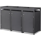 ML-Design Mülltonnenbox 200 x 80 x 124 cm anthrazit