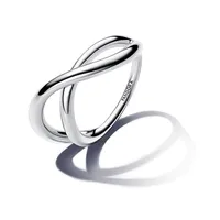 Pandora Essence Organisch Geformter Unendlichkeitsring aus Sterling Silber, Größe: 52, 193318C00-52