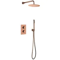 Aloni Unterputz Regendusche 25 cm Komplettset mit Wandbrausekopf Arm
