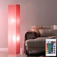 Papier Stehleuchte Lampe dimmbar Fernbedienung Wohnzimmerleuchte weiß RGB LED