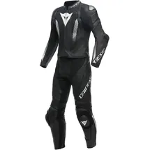 Dainese Laguna Seca 5 2-Teiler S/T Motorrad Lederkombi, schwarz/weiß, 110