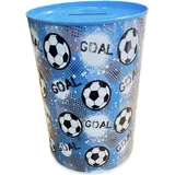 Originelle Spardose für Kinder, Spardose für Kinder, Blechdose, groß, XXL (Balls Goal, 10 x 8 cm)