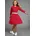 mit Mädchen Gr 152/158 N-Gr rot Jersey Obermaterial 95 Baumwolle 5 Elasthan unifarben mit Farbeinsatz ausgestellt kniefrei Rundhals abgesteppte Kante Kleider festlich kniefrei 3/4-Ärmel aus Baumwollmischung