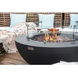 Gardenforma Gas Feuerstelle Lunar in dunkler Betonoptik