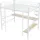 XDOVET Hochbett mit Schreibtisch 90 x 200 cm MDF weiß