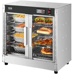 VEVOR Hot Box Speisenwärmer 4-stufiger Imbiss-Wärmeschrank mit Wasserschale