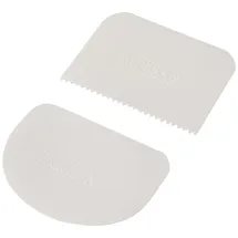 Patisse Teigschaber, 2er Set rund/gezackt, Weiß