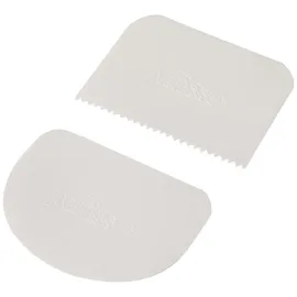 Patisse Teigschaber, 2er Set rund/gezackt, Weiß