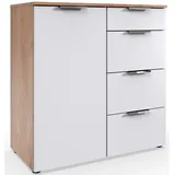 WIMEX Kombikommode 81 x 84 x 41 cm Weiß / Beige