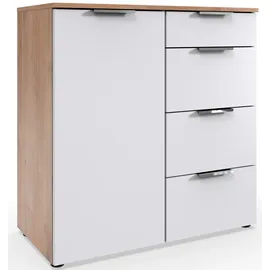 WIMEX Kombikommode 81 x 84 x 41 cm Weiß / Beige