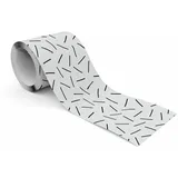 Muralo Tapetenbordüre selbstklebend Linien auf grauem Hintergrund 10 cm 300 g Schwarz/Grau 10x300