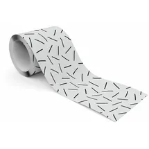Muralo Tapetenbordüre selbstklebend Linien auf grauem Hintergrund 10 cm 300 g Schwarz/Grau 10x300