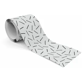 Muralo Tapetenbordüre selbstklebend Linien auf grauem Hintergrund 10 cm 300 g Schwarz/Grau 10x300