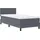 vidaXL LED Boxspringbett mit Matratze Dunkelgrau 90 x 190 cm Samt
