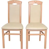 moebel-direkt-online Esszimmerstuhl Linda beige 2er Set