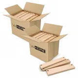 WellHome - Set mit 2 Kisten Buchenholz Brennholz 30 kg (2 x 15 kg) naturgetrocknetes Holz für Kamine, Grills und Öfen