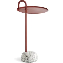 Bowler Beistelltisch 36 cm rot mit Granitbasis