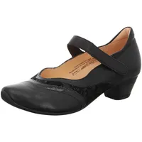 THINK! Think Damen AIDA chromfrei gegerbte nachhaltige Halbschuhe, SCHWARZ/Kombi 0000