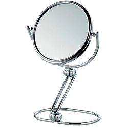 Standspiegel Safia Metall silber glänzend 14,5x10,5cm 14,0cmØ
