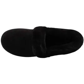 SKECHERS Cozy Campfire Team Toasty Slippers, Black Microfiber/Faux Fur Line, 39