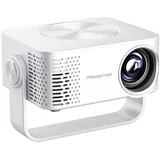 Videoprojektor, 1080p Mini-projektor, Automatisches Einschalten Mit Wlan, Video-overhead-projektor, Tragbarer Heimkino-projektor, 11,5 X 11,5 X 5,2 Cm, Weiß