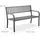 Relaxdays Gartenbank 82 x 127 x 59,5 cm Grau