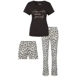 VIVANCE DREAMS Damen Pyjama grau-gemustert Gr.40/42