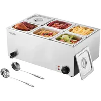 Vevor kommerzieller Speisenwärmer 13,5 L Speisebehälter 6 x 2.2L