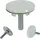 tecuro Hahnlochstopfen Deckrosette Ø 53 mm Messing Weiß