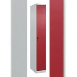 C+P Spind Classic PLUS, 1 Abteil, HxBxT 185x30x50cm, Sicherheitsdrehriegel, Hellgrau/Rubinrot von PROREGAL