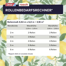 Rasch Textil Portofino Vliestapete 6 m x 0,53 m 1 St Blau/Grün/Gelb