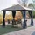 Outsunny Gartenpavillon 3 x 3 m inkl. Seitenteile braun/dunkelgrau