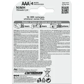 Duracell Akku AAA 750 mAh 4 St.