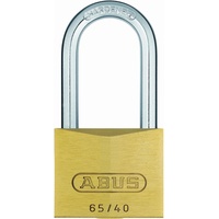 ABUS Vorhängeschloss Messing 65/40HB40 gl.-6403 - gleichschließend und mit hohem Bügel - Messing-Schlosskörper - gehärteter Stahlbügel - ABUS-Sicherheitslevel 5