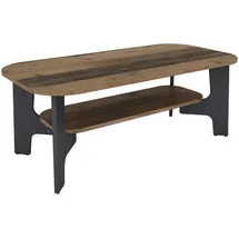 byLIVING Couchtisch Old Wood, Melamin Anthrazit/mit Ablageboden, Holzwerkstoff, schwarz/braun, B 110, H 42,5, T 55