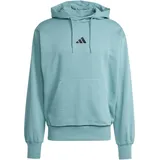 Adidas Essentials Feelcozy Fleece Hoodie, Powder Teal/Black, XL