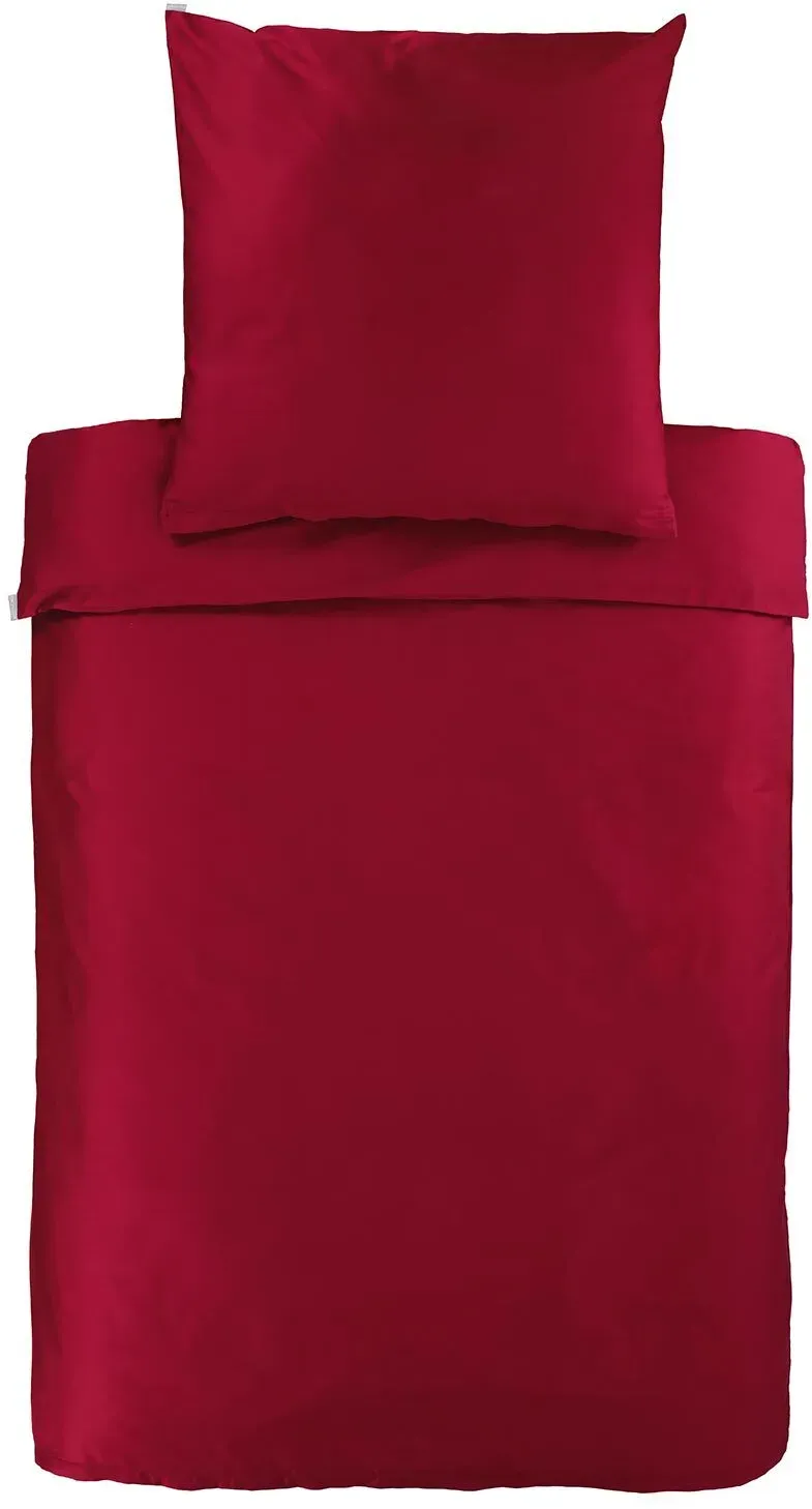 Bassetti Mako-Satin Bettwäsche Uni Bettbezug einzeln 200x200 cm | amaranto-1190 - rot