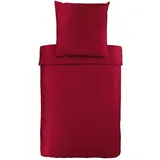 Bassetti Mako-Satin Bettwäsche Uni Bettbezug einzeln 200x200 cm | amaranto-1190 - rot