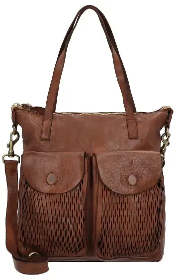 Campomaggi Schultertasche Leder 33 cm  braun