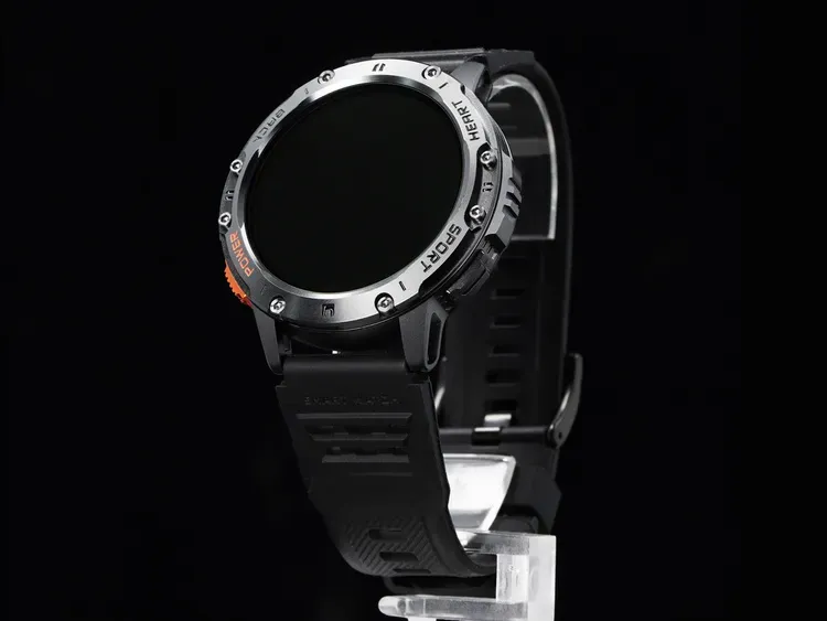 Neuer Smartwatch GlacierX Lunar Black + Stahlarmband + Schutzfolie