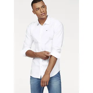 Tommy Jeans Original Stretch Slim Fit Langarmhemd Classic White S
