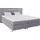 Collection AB Boxspringbett COLLECTION AB "London, inklusive Topper und Kissen, mit LED-Beleuchtung", grau (hellgrau, anthrazit), B:190cm L:206cm, Komplettbetten, Boxspringbett, Boxspringbett erhältlich in 90cmx200cm, 140cmx200cm & 180cmx200cm