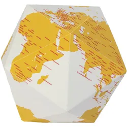 Here The Personal Globe Dekoration M gelb