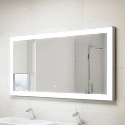 Kronenbach Day Badspiegel 70 x 70 cm mit LED-Beleuchtung und Dimmfunktion