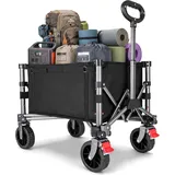 yeaupe pro Bollerwagen Faltbar Klein schwarz