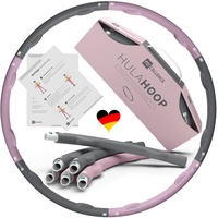 FITCELLENCE® 1,2kg, 90cm Durchmesser, 5-6 Teile, Hula Hoop Reifen für Erwachsene, zum abnehmen inkl. Anleitung für intensives Training, Anfänger und Profis