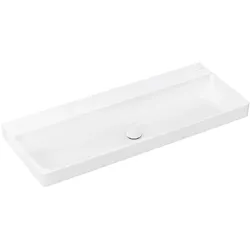 hansgrohe Xelu Q Waschbecken 120 x 48 cm ungeschliffen, ohne Hahnloch, Badkeramik, weiß