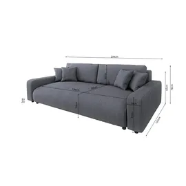 s-style möbel S-STYLE Einzelsofa Emma grau Cord