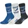 NFL Socken, 3er Pack Stretch-NFL 3Pack Crew Socks, bunt|blau 39-42